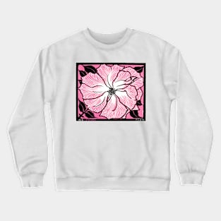 June: Pink, Black, & White Flower Design 1918, Julie de Graag Crewneck Sweatshirt